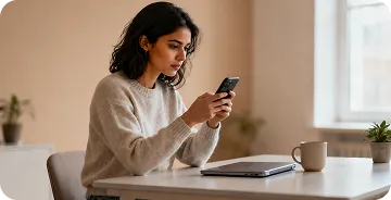 Woman on phone