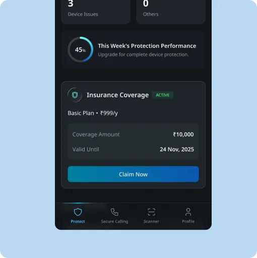 CYBX Cyber Insurance app screen